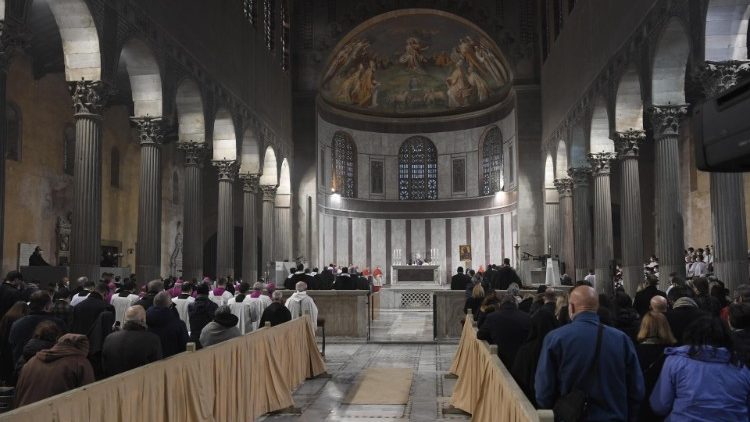Ash Wednesday celebration at Rome's Basilica of Santa Sabina