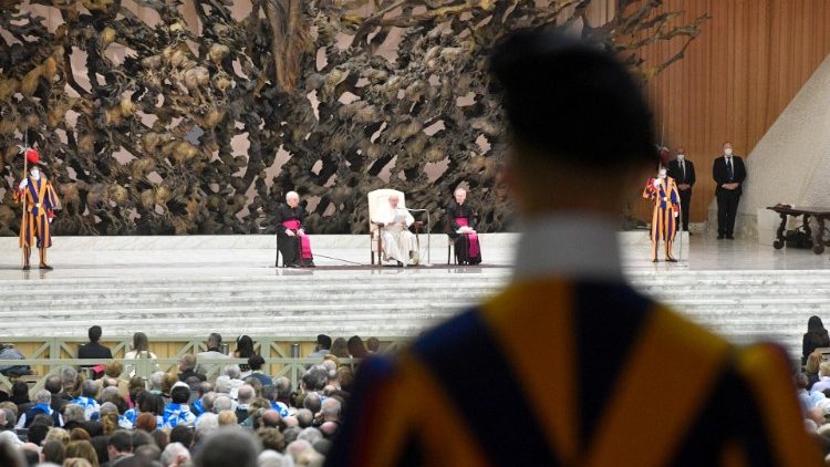 Az általános pápai audiencia a VI. Pál-teremben