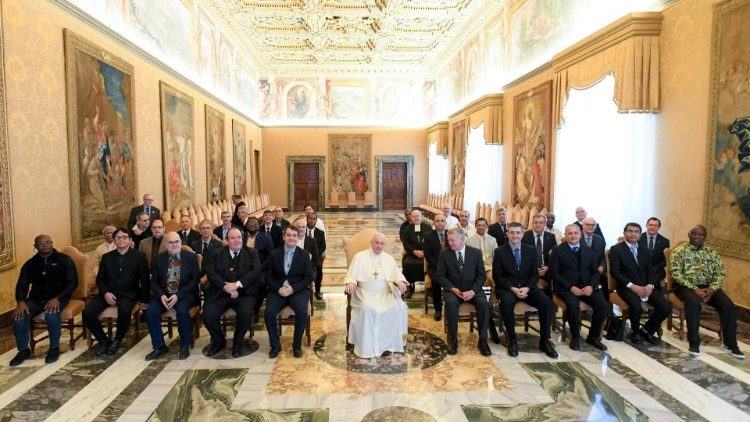 O Papa com os participantes da Conferência Geral dos Irmãos Maristas