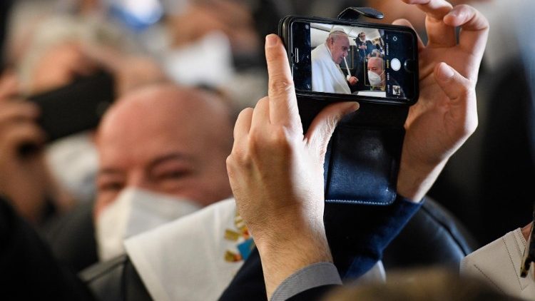 Giornalisti al seguito del Papa