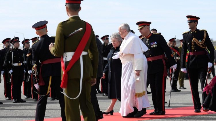 Papa Francesco e il presidente maltese George William Vella