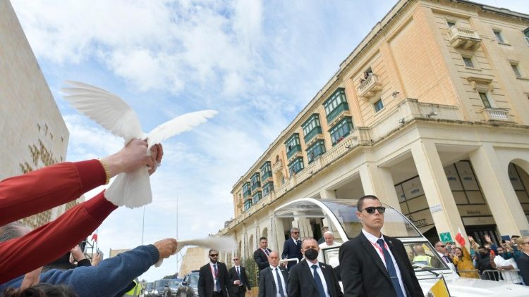 Der Papst am Samstag in der Hauptstadt La Vallette