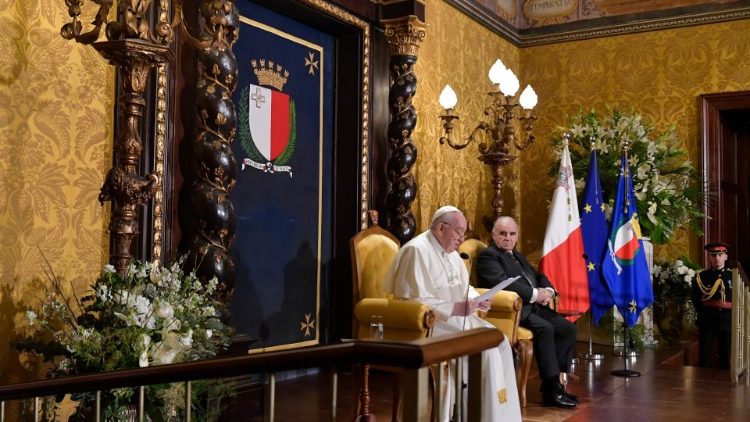 Папа Франциск на встрече с властями Мальты (2 апреля 2022 г.)