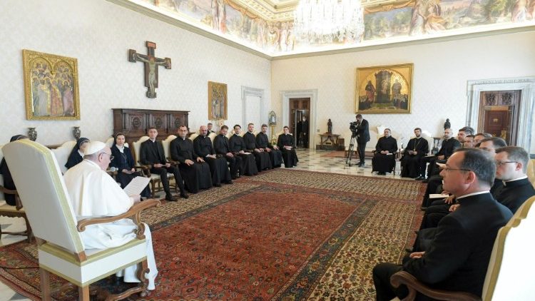 Папа Франциск на встрече с общиной Папского тевтонского института Санта-Мария-дель-Анима (7 апреля 2022 г.)
