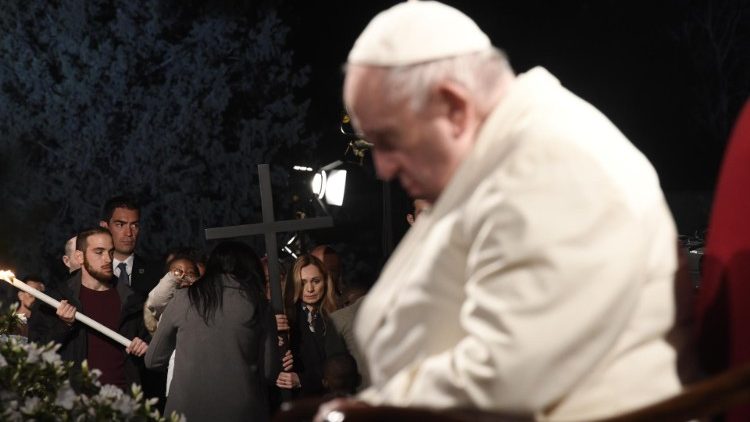 MAP Francis during the Way of the Cross in 2022