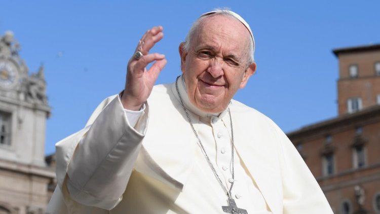 Ein strahlender Papst an diesem Mittwoch auf dem Petersplatz