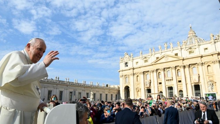 Pope Francis during the General Audience in St. Peter's Square