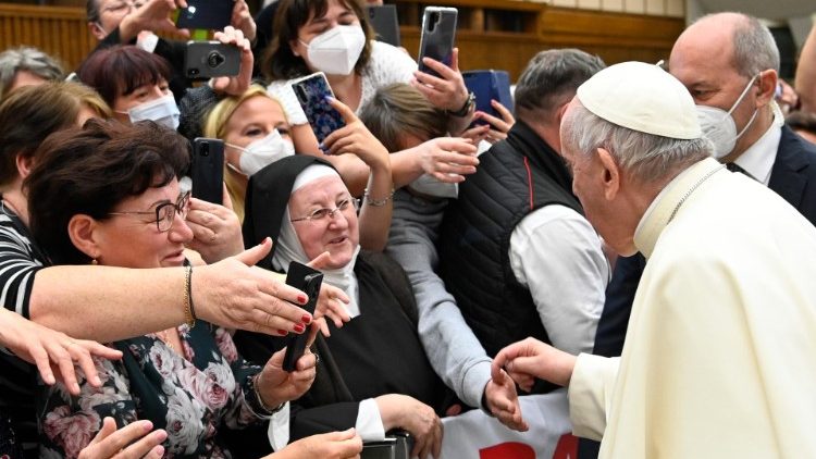 Popiežius su piligrimais iš Lenkijos
