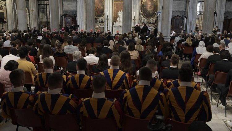 Swiss Guards also prayed with the Pope in St. Mary Major