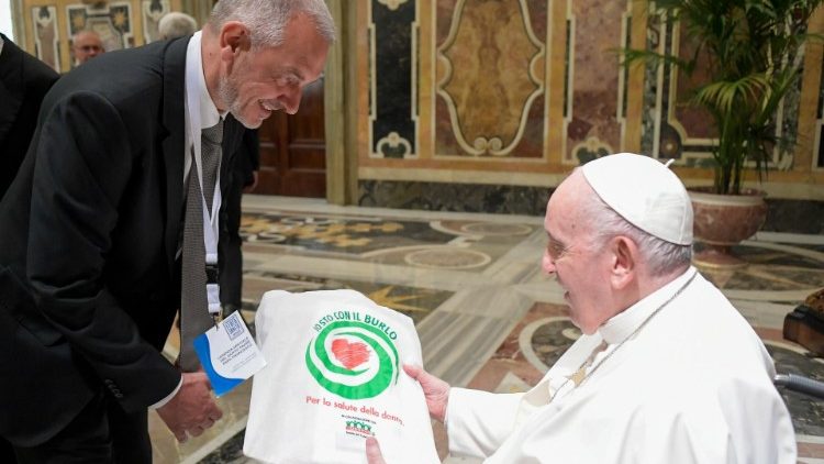 Der Papst bei der Audienz für den italienischen Verband Federsanita' 