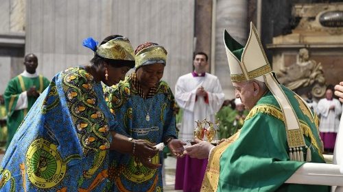 Mässan med kongoleser. Påven: Var milda fredsvittnen