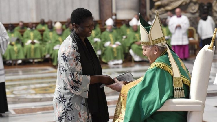 Sr Rita Mboshu Kongo at the Congolese Mass.