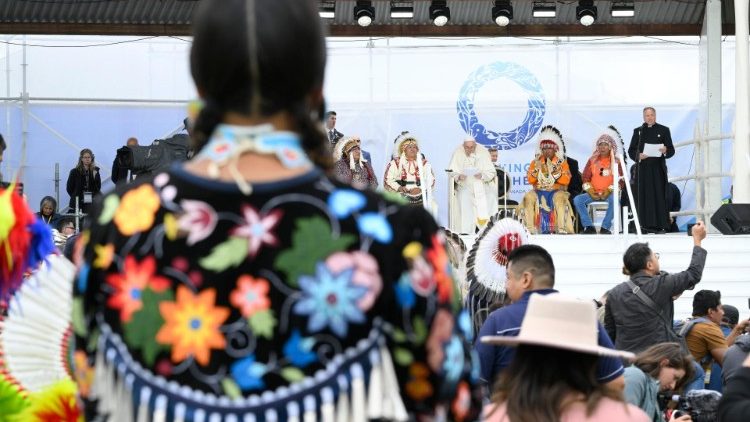 Papežovo setkání se zástupci původních národů v Maskwacìs