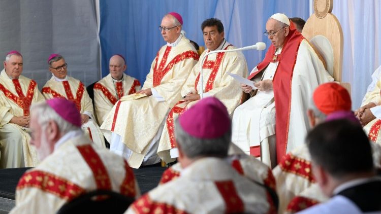El Pontífice pronuncia la homilía en la Misa de san Joaquín y santa Ana. 