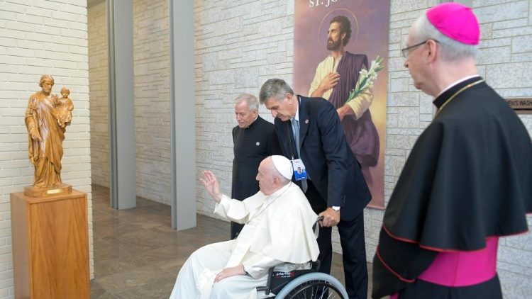 Папа развітаўся з семінарыяй святога Юзафа ў Эдмантане