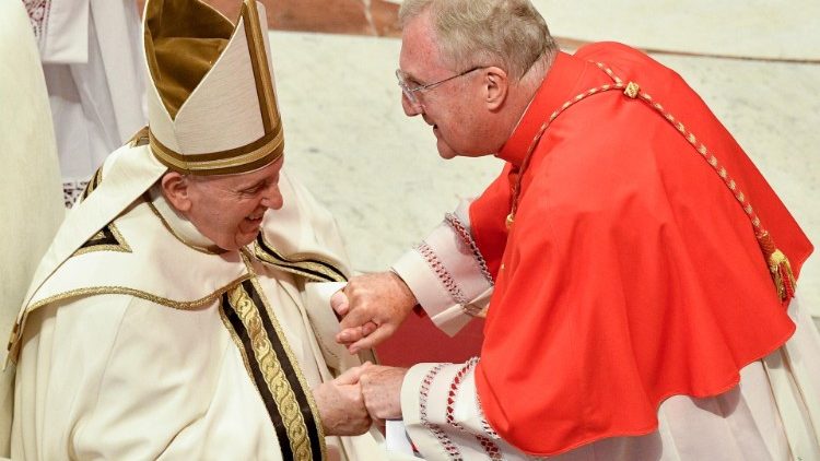 Papa Francesco e il nuovo cardinale Arthur Roche