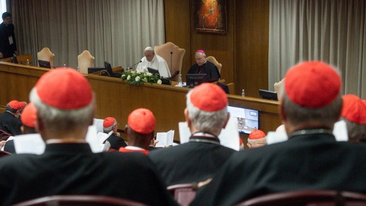 Cardinals meeting in the Vatican, this week.