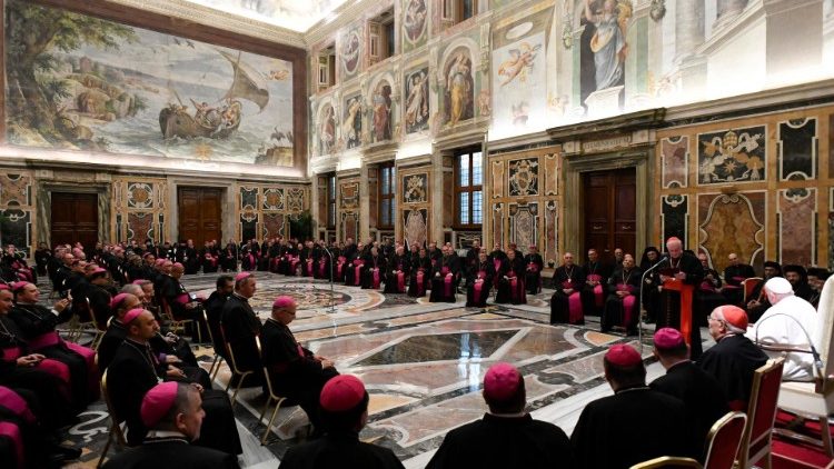 Popiežiaus susitikimas su neseniai paskirtais vyskupais