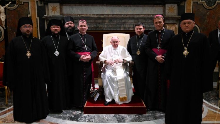 Biskupi ukraińscy na spotkaniu z Papieżem