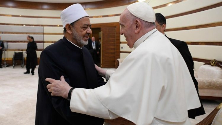 Il Papa e il grand imam di al-Azhar, Ahmad Muhammad Almad al-Tayyeb