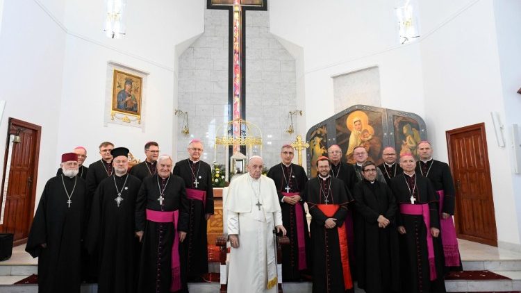 Pope Francis with the prelates of Central Asia