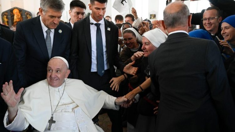 Le Pape François en la cathédrale de Nour-Soultan, jeudi 14 septembre 2022. 