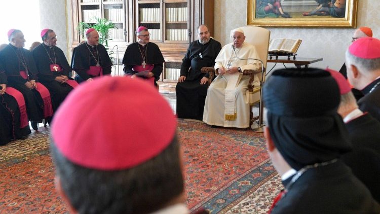O Papa com os bispos do Estado de São Paulo