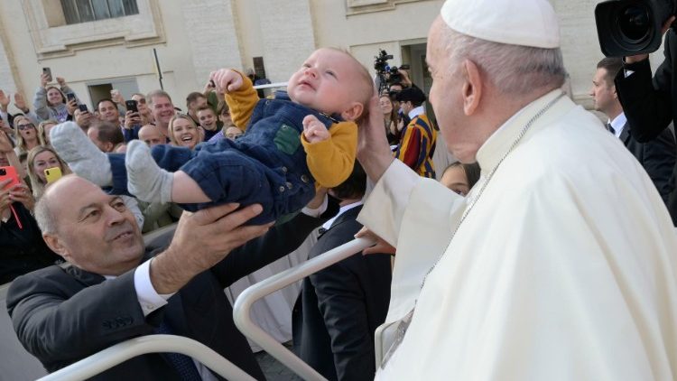 Papst Franzikus bei der Generalaudienz an diesem Mittwoch