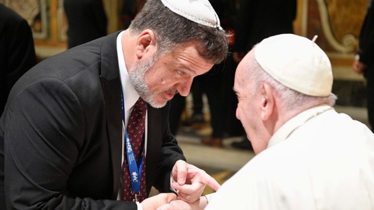 Папа Франциск на встрече с делегатами Исполнительного комитета Всемирного еврейского конгресса (Ватикан, 22 ноября 2022 г.)