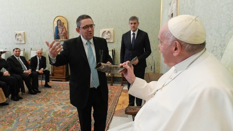 Påvens möte med delegationen från Seminario Rabbinico Latino Americano