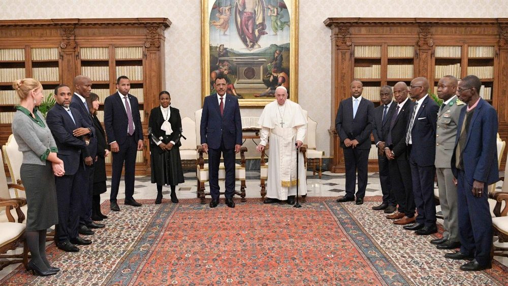 Audience pro nigerského prezidenta s doprovodem