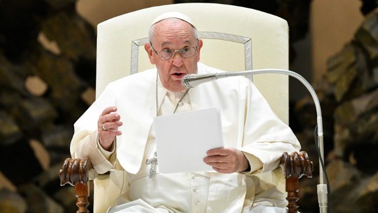 Папа Франциск по време на генералната аудиенция, 07.12.2022