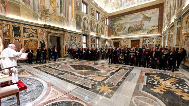 Audiência do Papa Francisco aos membros do Conselho Nacional da União Italiana de Cegos e Deficientes Visuais (Vatican Media)