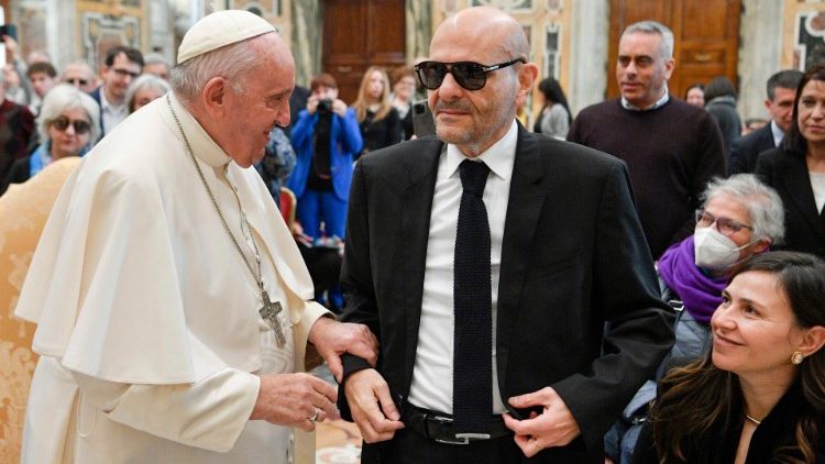 Падчас сустрэчы Папы з прадстаўнікамі Італьянскага саюза сляпых і слабавідушчых