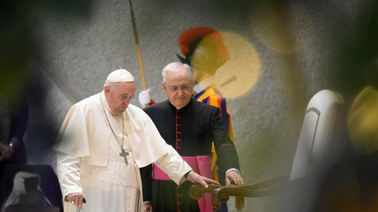 El Papa Francisco en un momento de la Audiencia General del 14 de diciembre 2022
