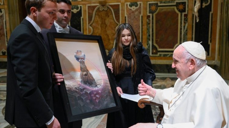 Trenutak s audijencije u Apostolskoj palači