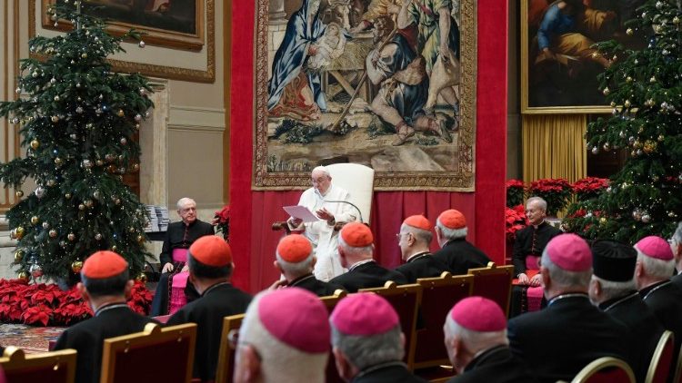 Popiežiaus susitikimas su Romos kurijos vadovais