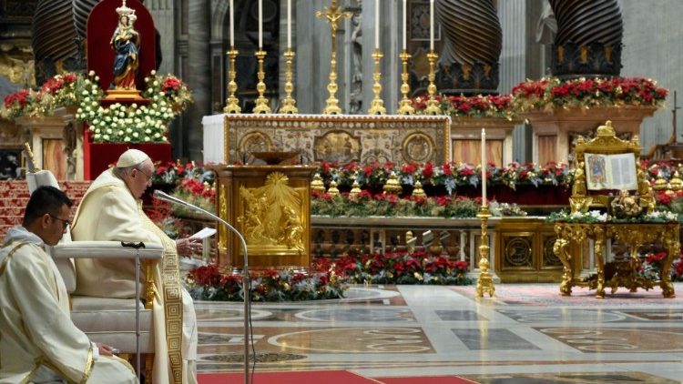 Папа Франциск на литургии Первой вечерни праздника Пресвятой Богородицы Марии (Ватикан, 31 декабря 2022 г.)