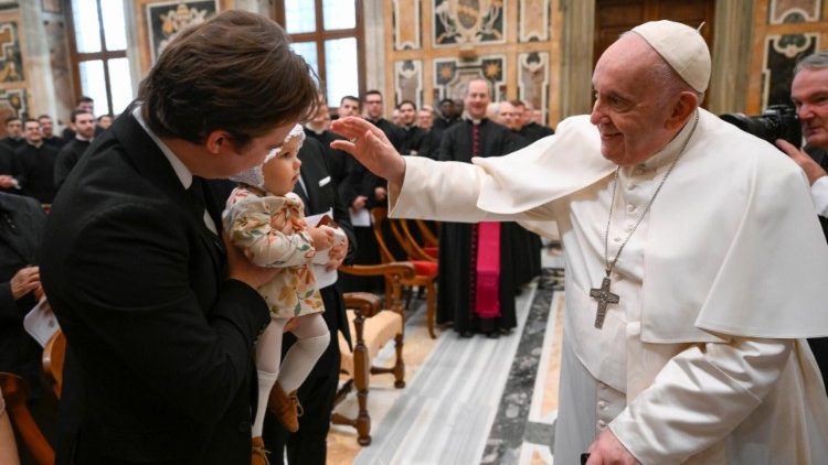 O Papa Francisco durante a audincia ao Pontifcio Colgio Norte-Americano 