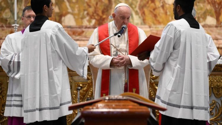 Pope Francis presides over the last rites