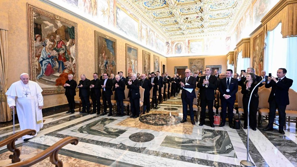 Papa Francisco com os Membros da Confedera??o das Confrarias