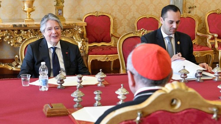 President Lasso of Ecuador during a cordial meeting at the Secretariat of State