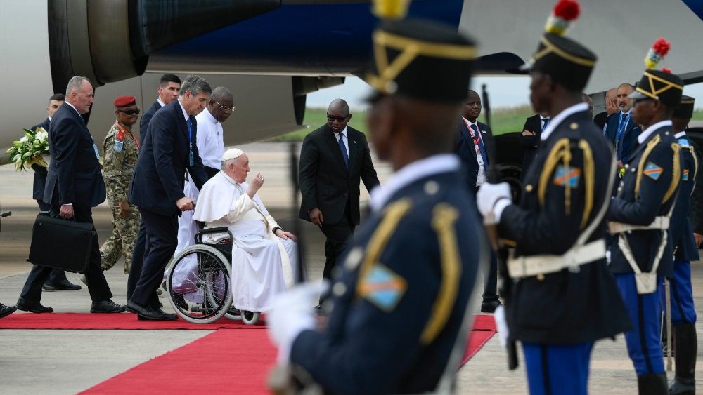 Le Pape François est arrivé à Kinshasa, le 31 janvier 2023. 