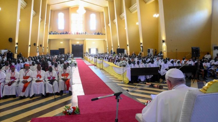 Papst Franziskus in der Kathedrale von Juba 