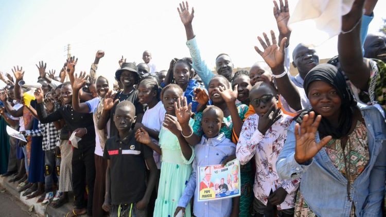 A moment of Pope Francis' visit to South Sudan
