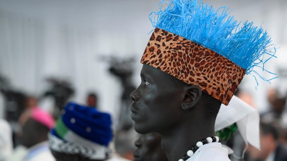 Le Pape rencontre des dplacs sud-soudanais  Juba, le 4 fvrier 2023.