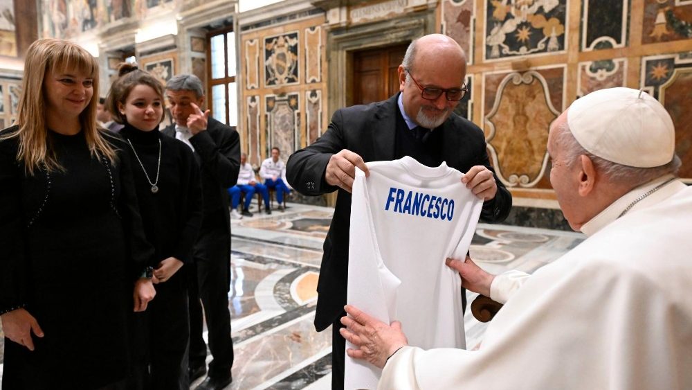 Papa Francisco no encontro com a Federa??o Italiana de Pentatlo Moderno