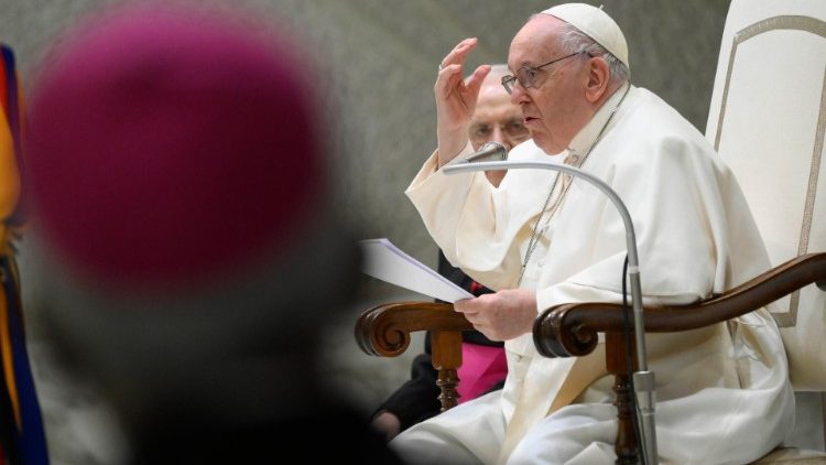 Papst Franziskus bei einer Generalaudienz