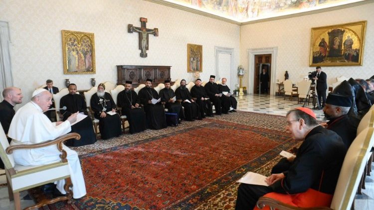 MAP Francis with monks and priests from Eastern Orthodox Churches