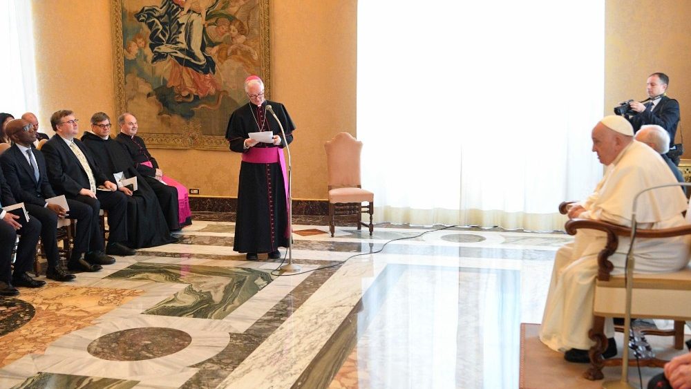 O Papa na audincia aos participantes do encontro "Minerva Dialogues" promovido pelo Dicastrio para a Cultura e a Educa??o (Vatican Media)